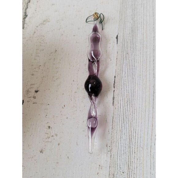 Purple Abstract liquid swirl ornament Xmas decor - Picture 1 of 3